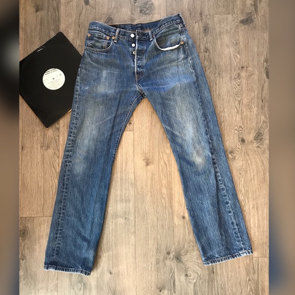 Vintage Other - Perfectly worn Levi 501 button fly jeans